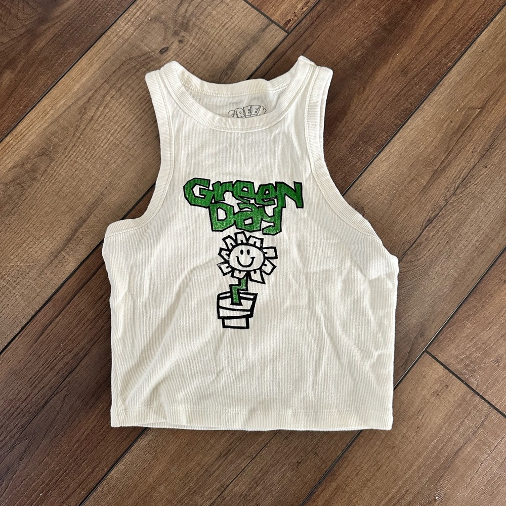 Green Day white tank top!